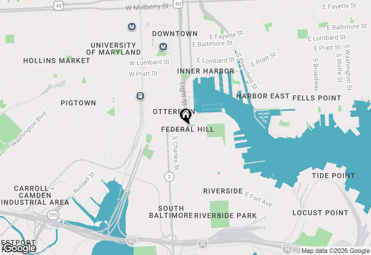 Map of 734 Light Street #1, Baltimore, MD 21230