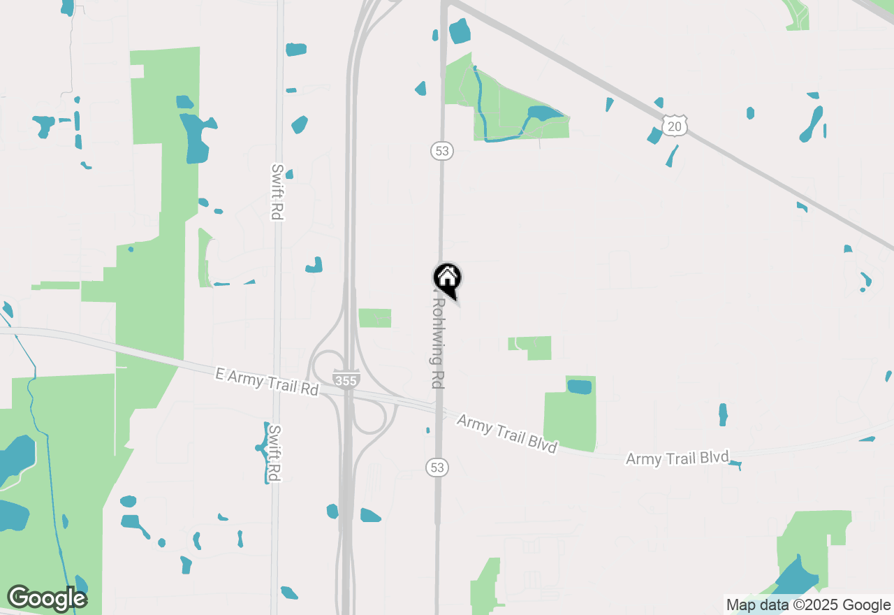 Map of 1749 W Rampart Road, Addison, IL 60101