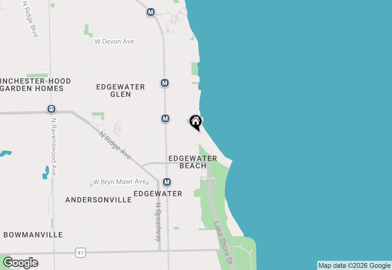 Map of 5833 N Sheridan Road, Chicago, IL 60660