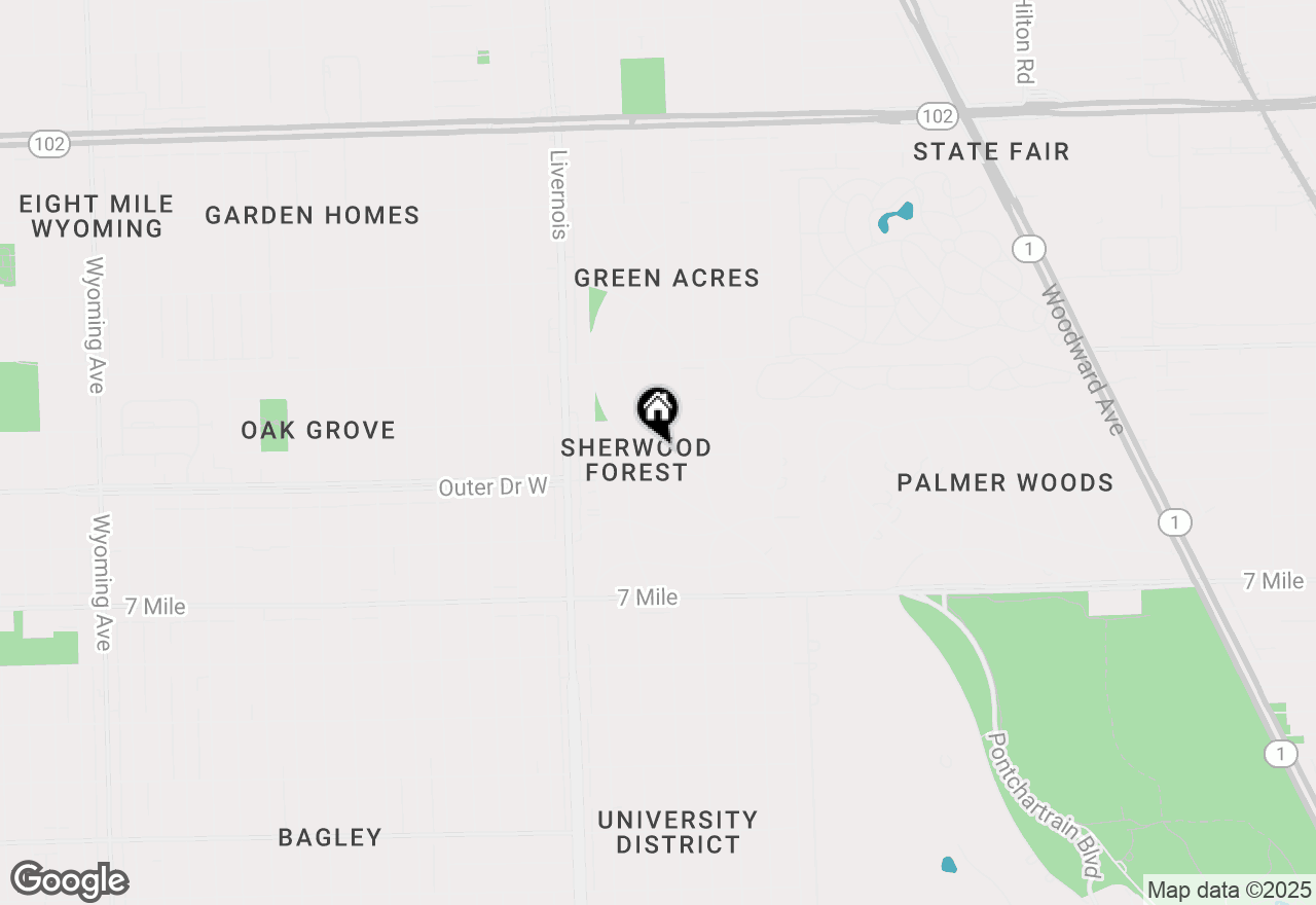 Map of 19537 Shrewsbury Road, Detroit, MI 48221