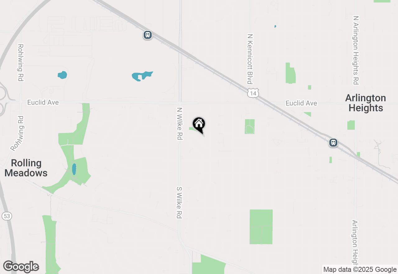 Map of 1418 W Saint James Place, Arlington Heights, IL 60005