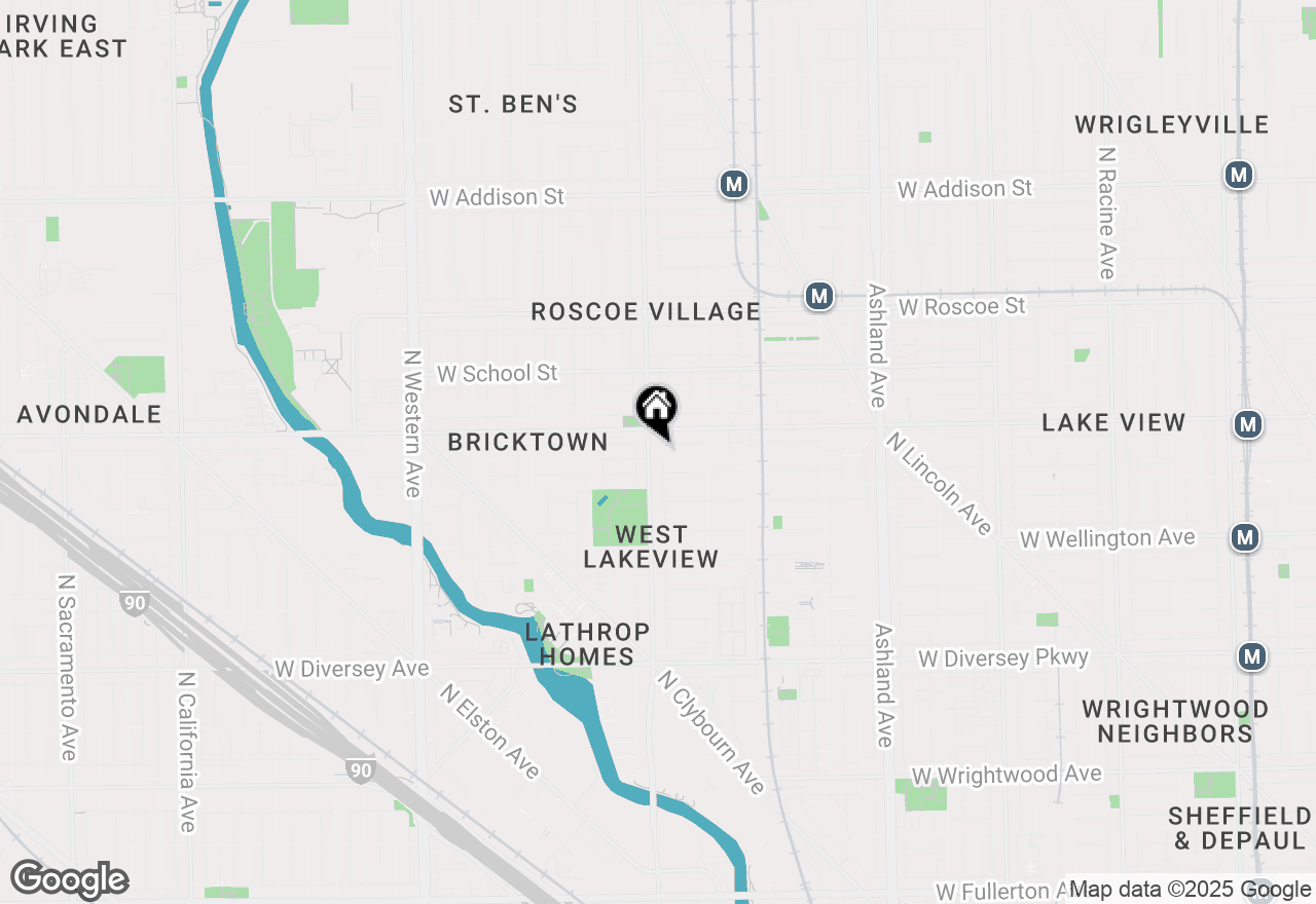 Map of 1950 W Fletcher Street #1E, Chicago, IL 60657