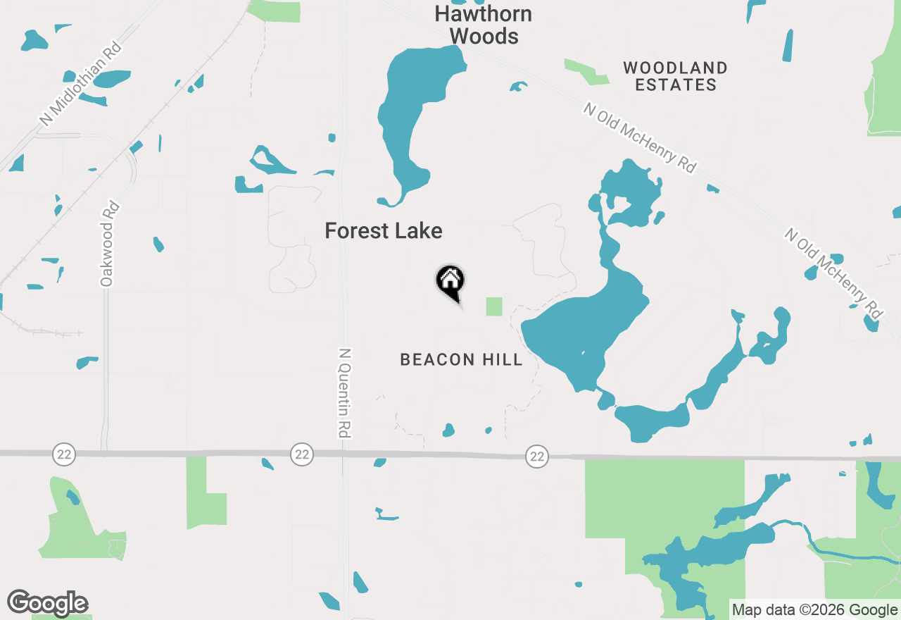 Map of 23455 N Overhill Drive, Lake Zurich, IL 60047