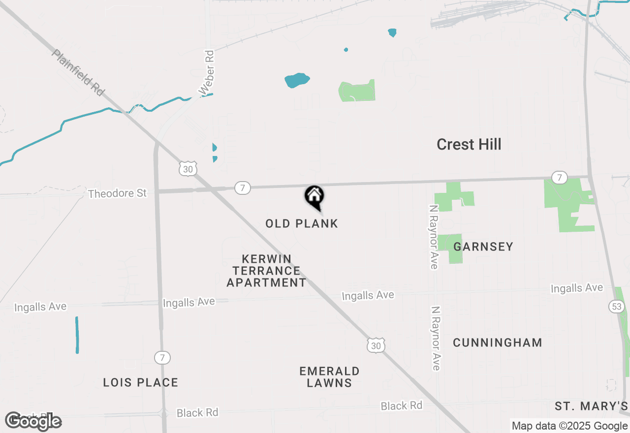 Map of 1204 Boston Avenue, Joliet, IL 60435