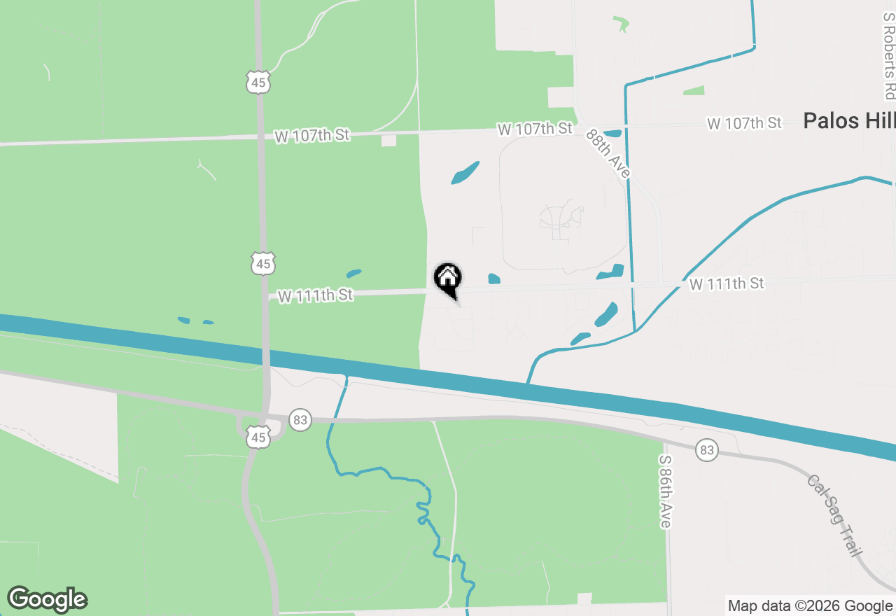 Map of 9165 North Road #F, Palos Hills, IL 60465