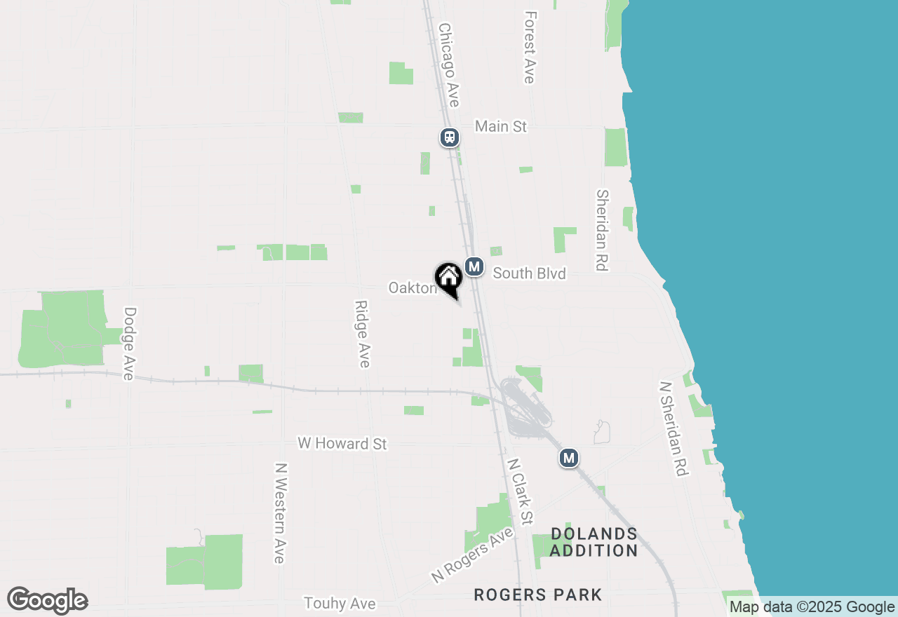 Map of 417 Custer Avenue #3W, Evanston, IL 60202