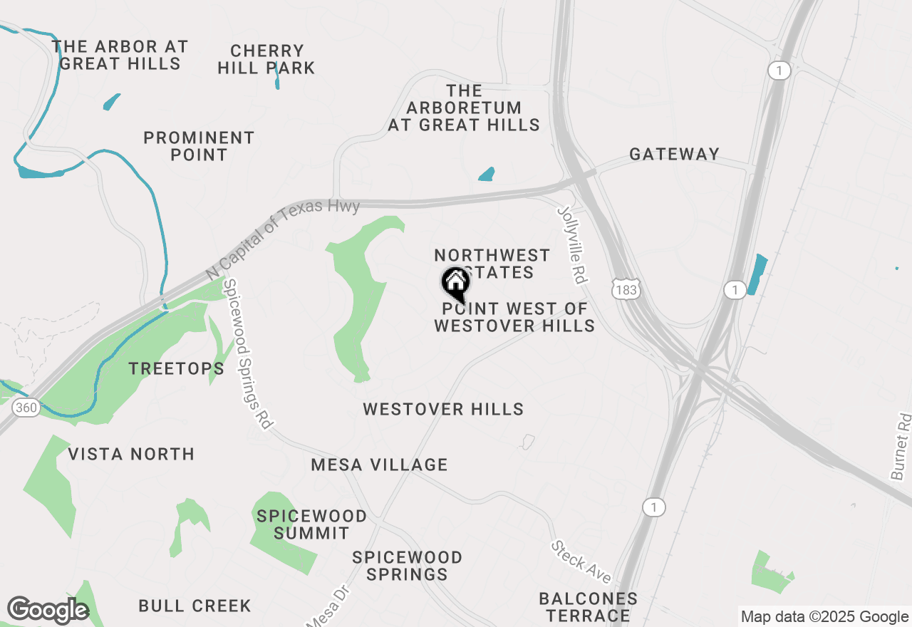 Map of 8702 Wildridge Dr, Austin, TX 78759