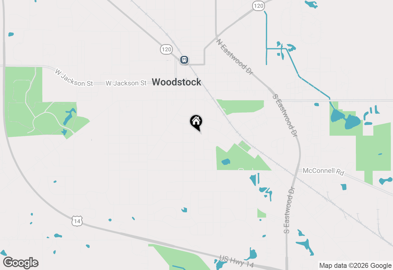 Map of 601 S Jefferson Street, Woodstock, IL 60098