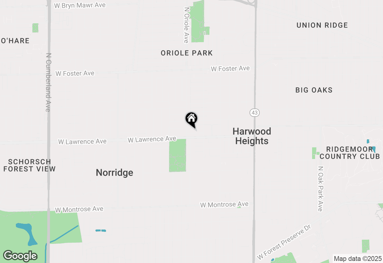 Map of 7541 W Gunnison Street, Harwood Heights, IL 60706