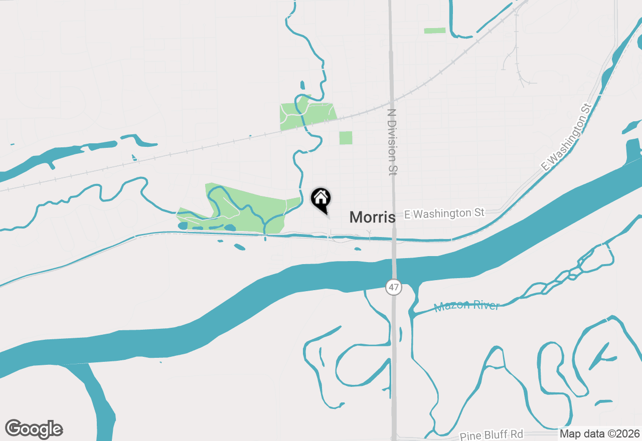 Map of 413 W Washington Street, Morris, IL 60450