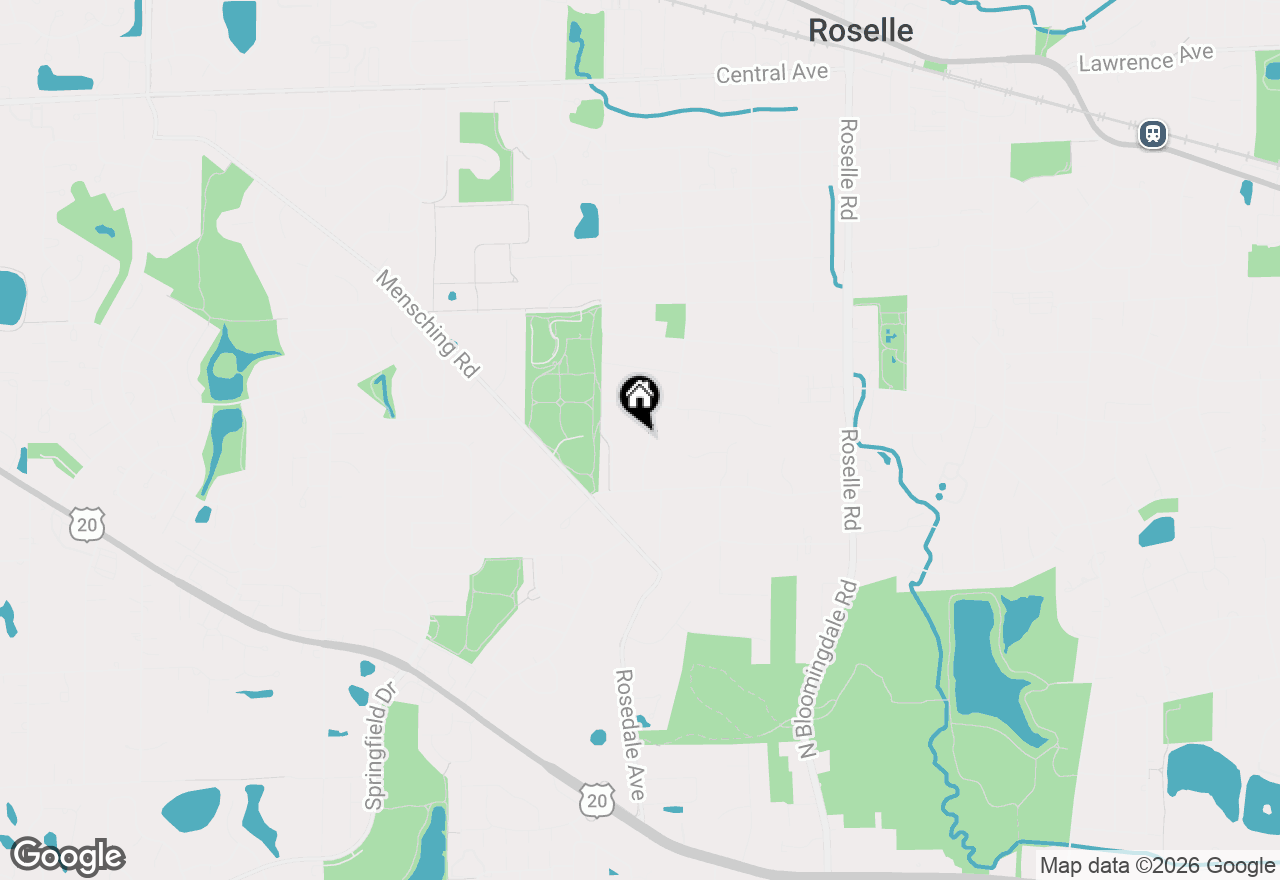 Map of 612 Rosedale Avenue, Roselle, IL 60172
