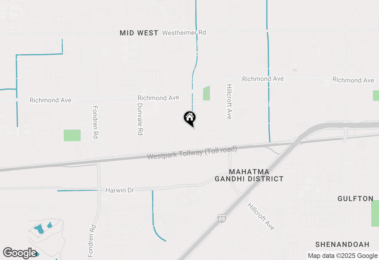 Map of 8020 Westglen Dr, Houston, TX 77063