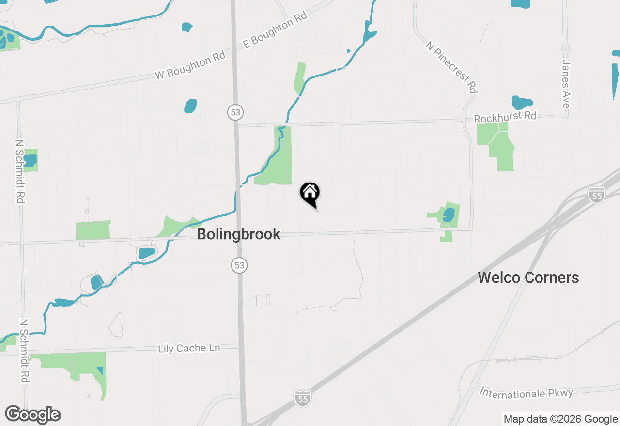 Map of 125 Monterey Drive, Bolingbrook, IL 60440