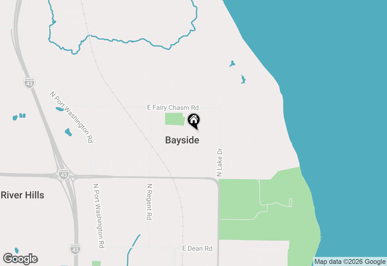 Map of 800 E Hermitage Rd, Bayside, WI 53217