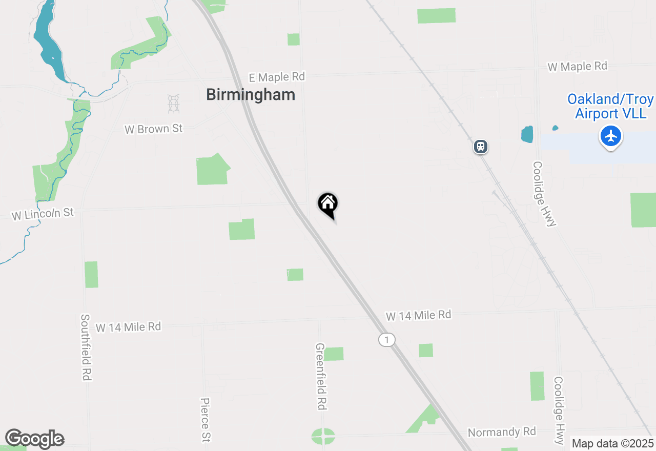 Map of 1259 Humphrey Avenue, Birmingham, MI 48009