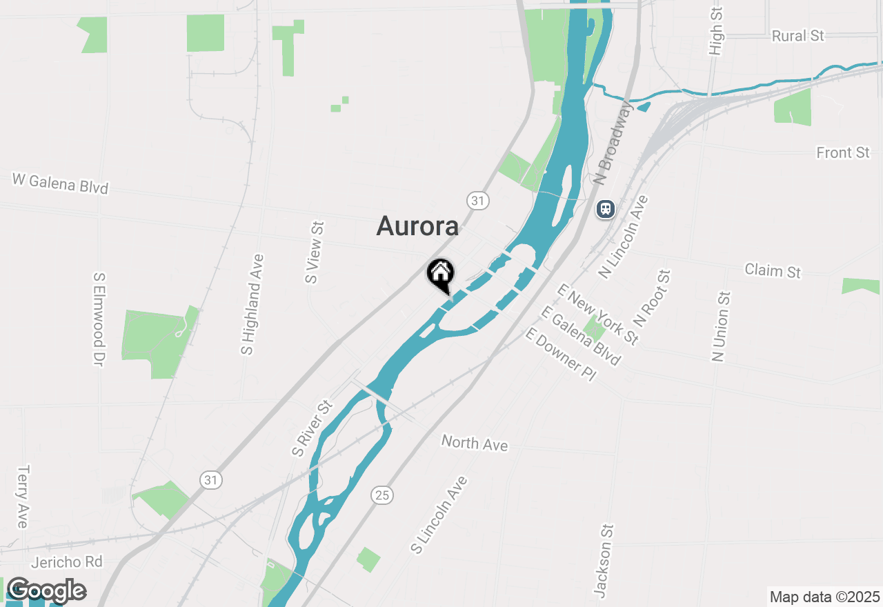 Map of 37 W Benton Street #215, Aurora, IL 60506