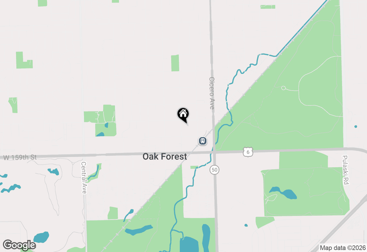 Map of 15715 Lavergne Avenue, Oak Forest, IL 60452
