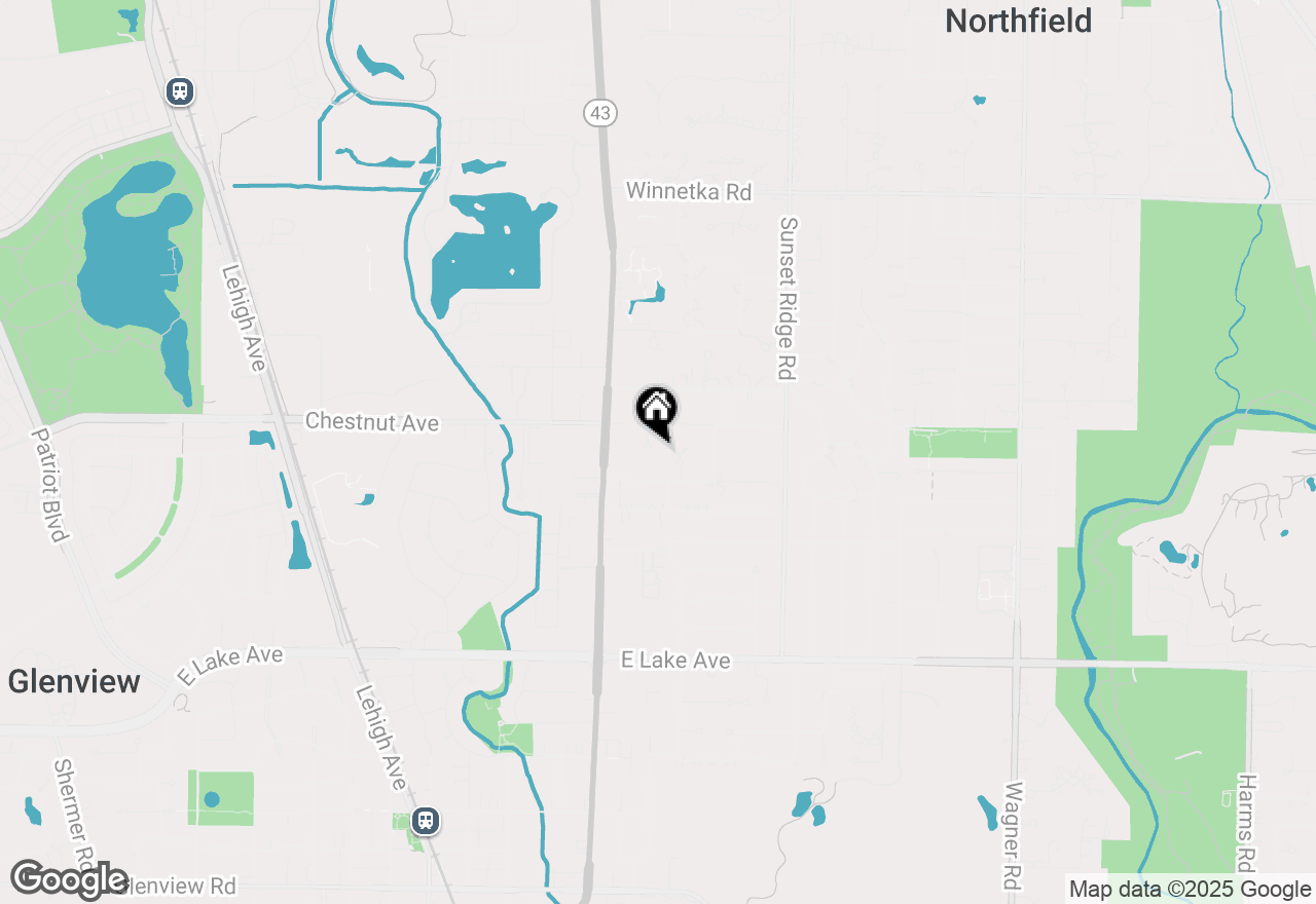 Map of 1701 Kendale Drive, Glenview, IL 60025