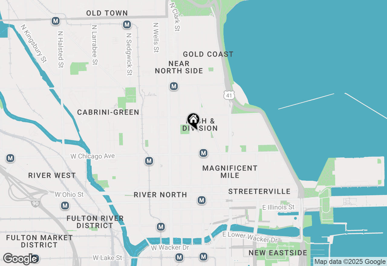 Map of 33 W Delaware Place #21A, Chicago, IL 60610