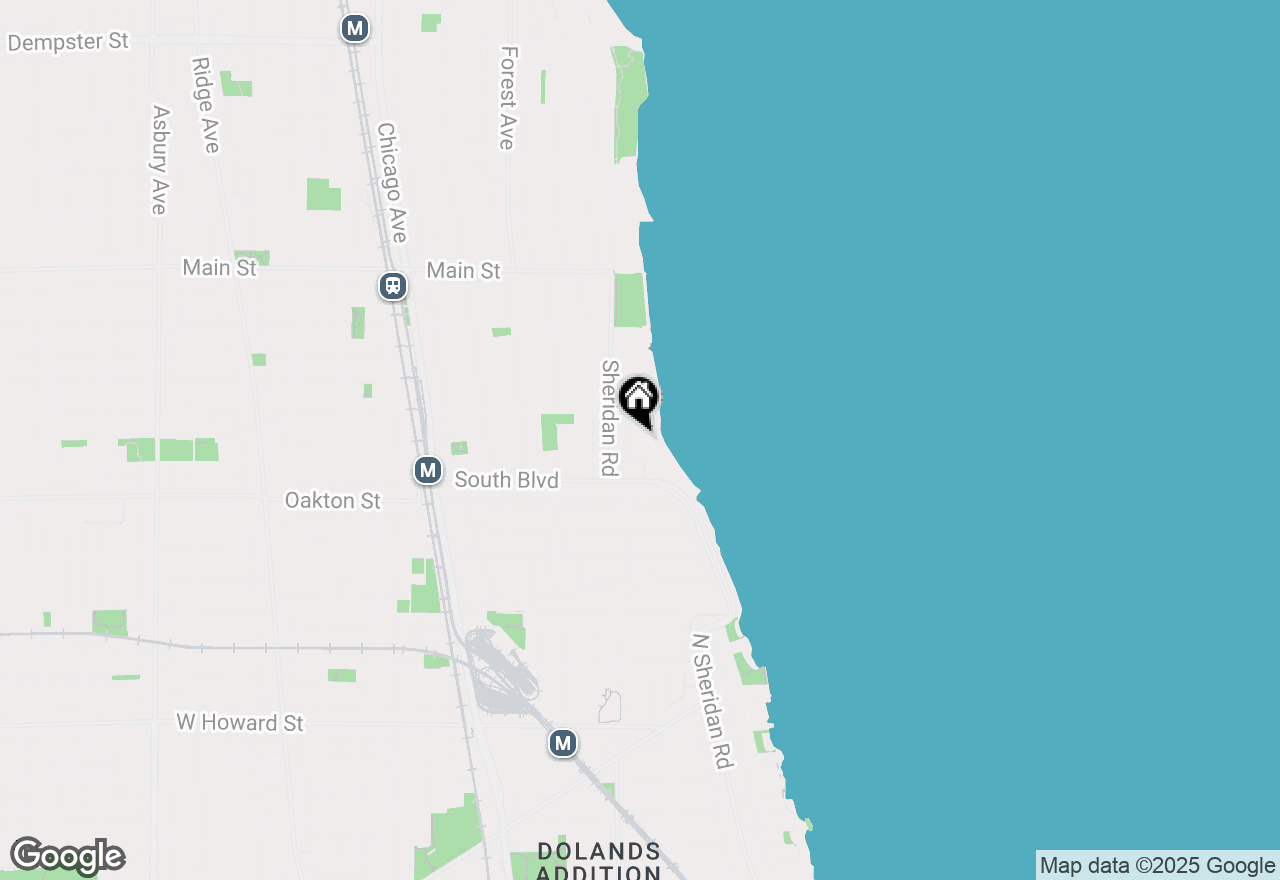 Map of 594 Sheridan Square #3, Evanston, IL 60202