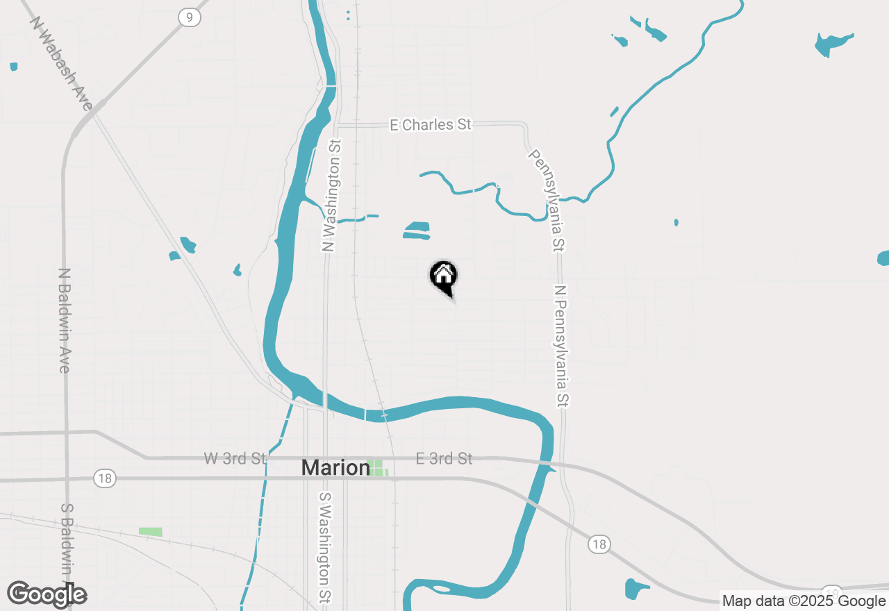 Map of 526 E Marshall Street, Marion, IN 46952