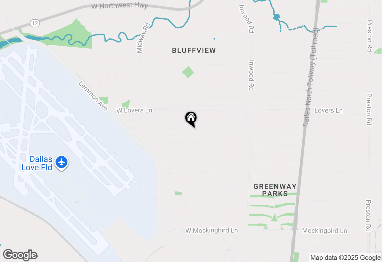 Map of 7606 Roper Street, Dallas, TX 75209