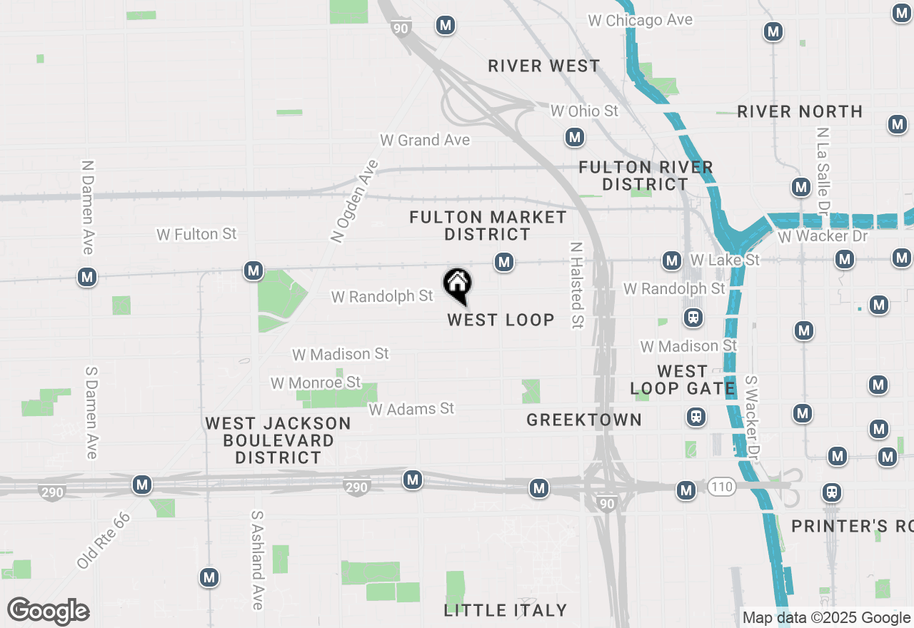 Map of 106 N Aberdeen Street #PH2, Chicago, IL 60607