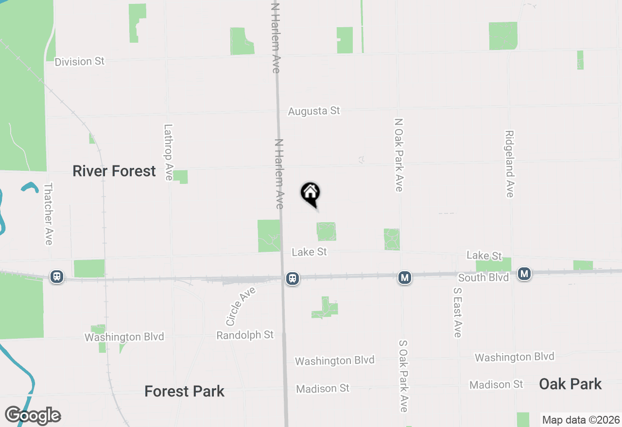 Map of 212 N Marion Street, Oak Park, IL 60302