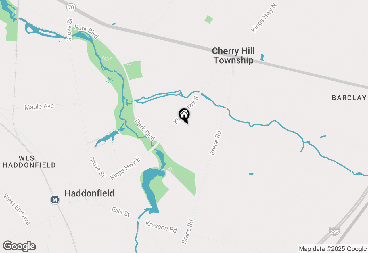 Map of 19 Bel Aire Avenue, Cherry Hill, NJ 08034