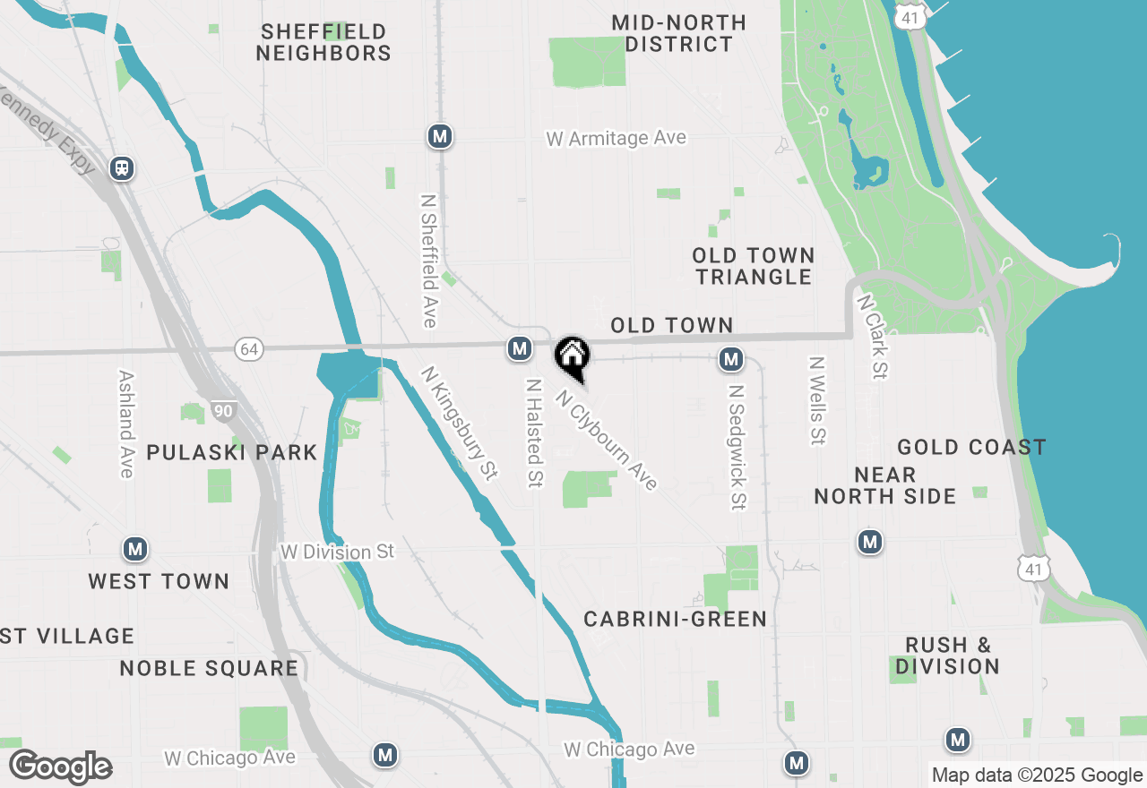 Map of 1513 N Clybourn Avenue #A, Chicago, IL 60610