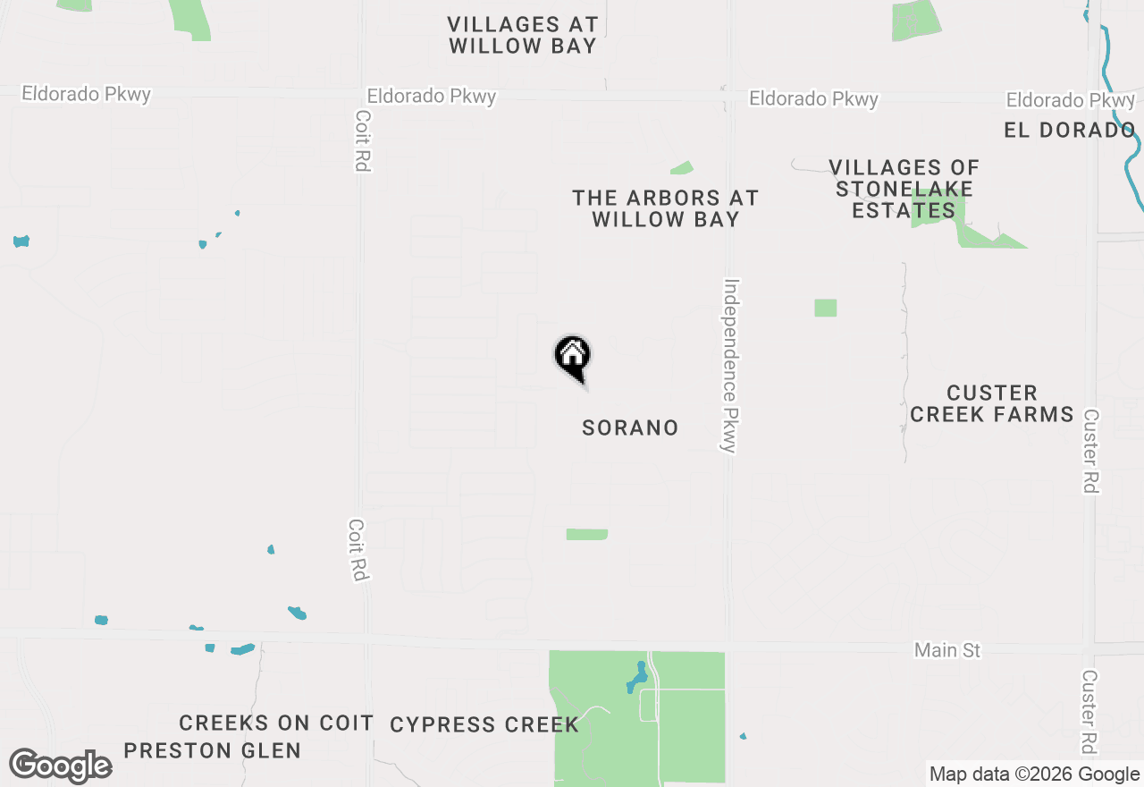 Map of 10391 Castello Court, Frisco, TX 75035