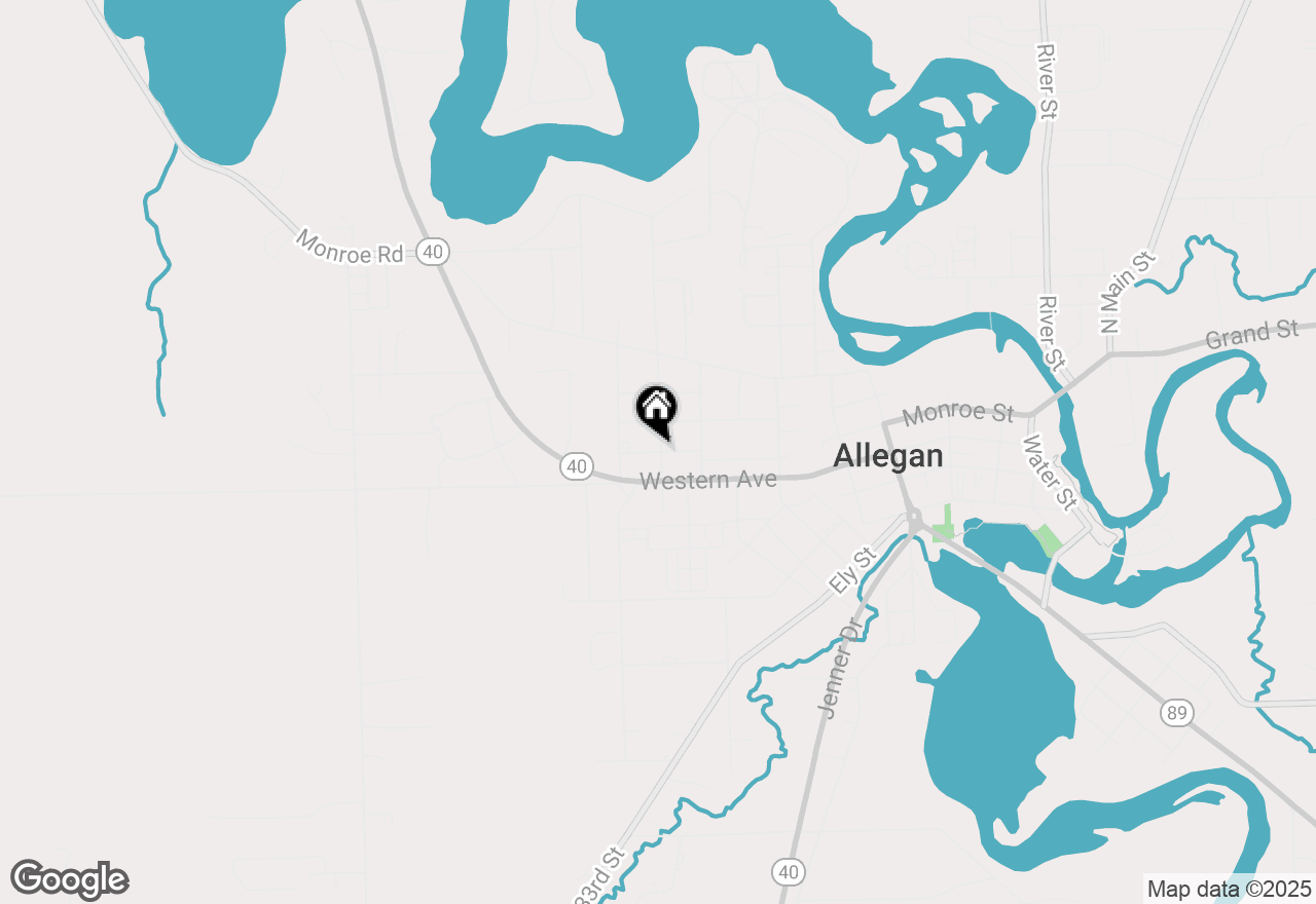 Map of 411 Russell Street, Allegan, MI 49010