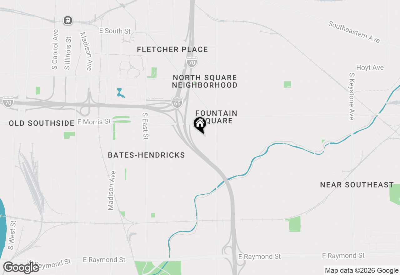 Map of 1244 Ringgold Avenue, Indianapolis, IN 46203