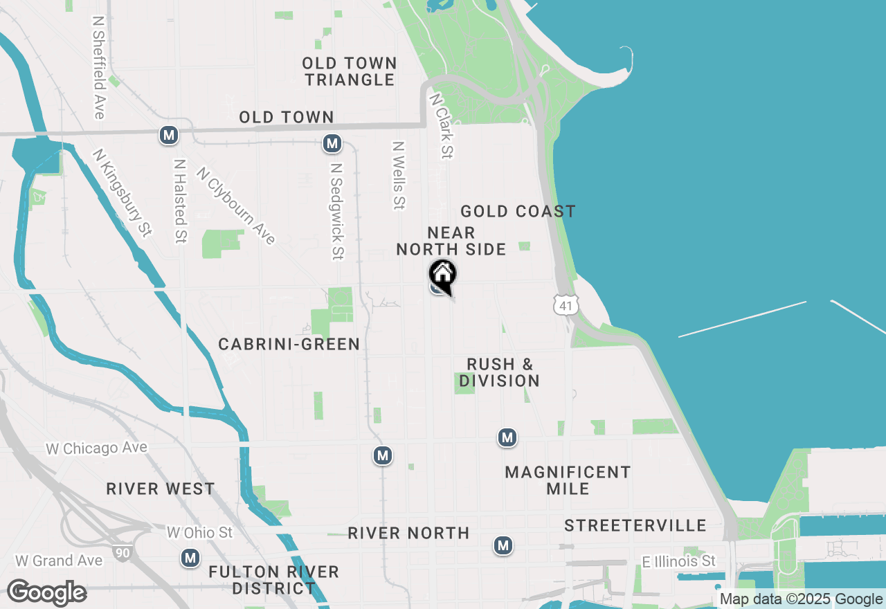 Map of 109 W Elm Street, Chicago, IL 60610