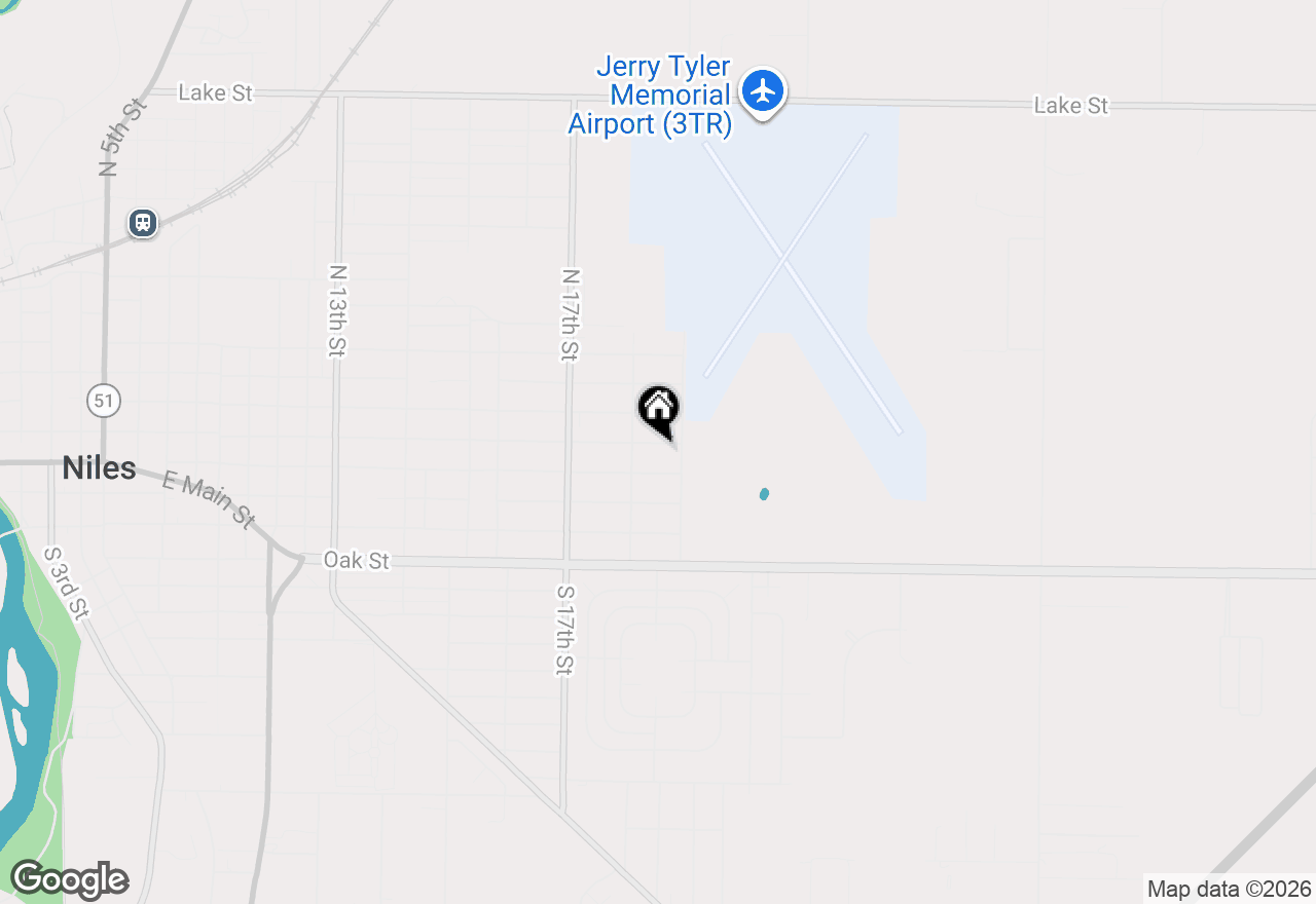 Map of 1822 Sycamore Street, Niles, MI 49120