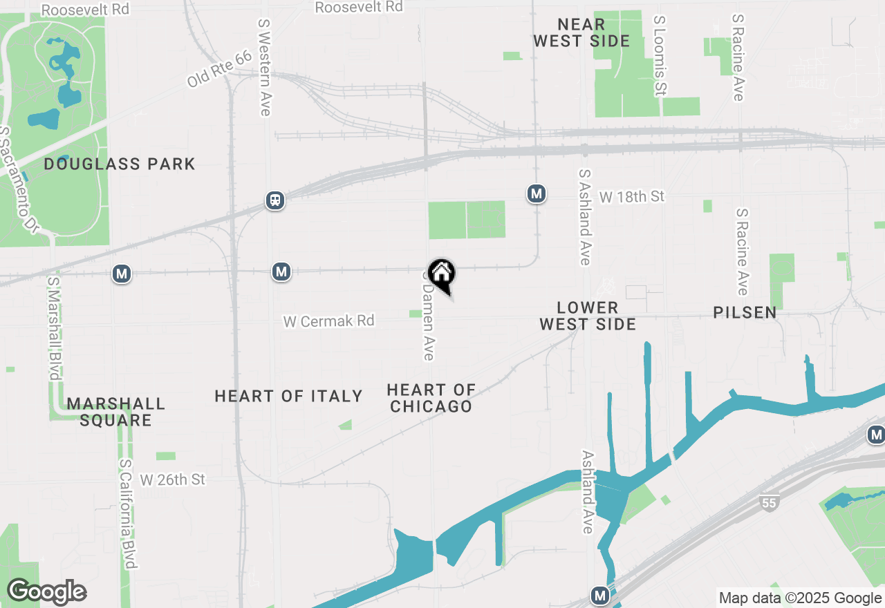 Map of 1941 W 21st Place #1F, Chicago, IL 60608