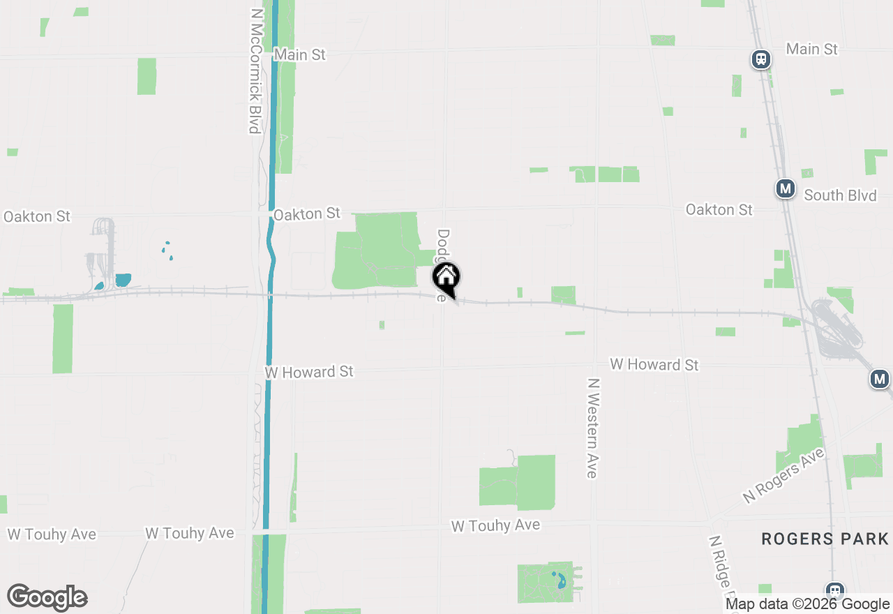 Map of 221 Dodge Avenue #B, Evanston, IL 60202
