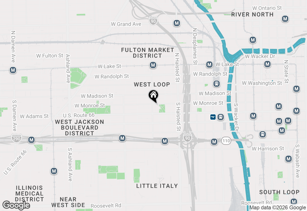 Map of 955 W Monroe Street #3B, Chicago, IL 60607