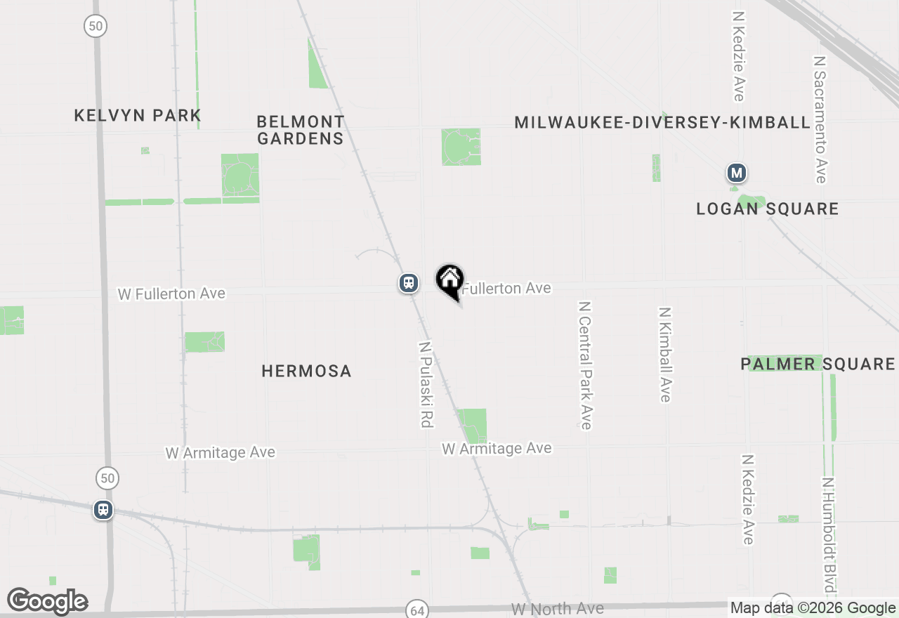 Map of 2327 N Harding Avenue #G, Chicago, IL 60647