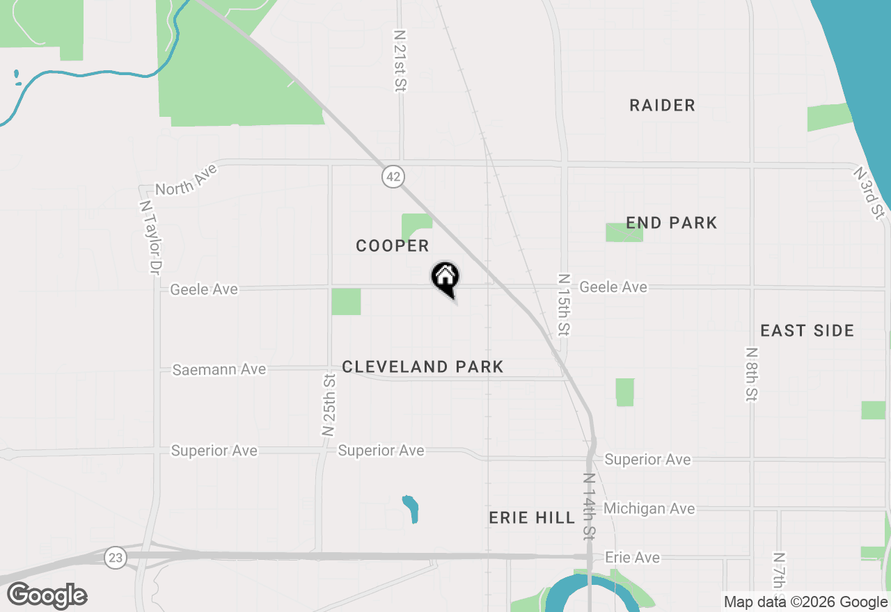 Map of 2114 N 19th St, Sheboygan, WI 53081