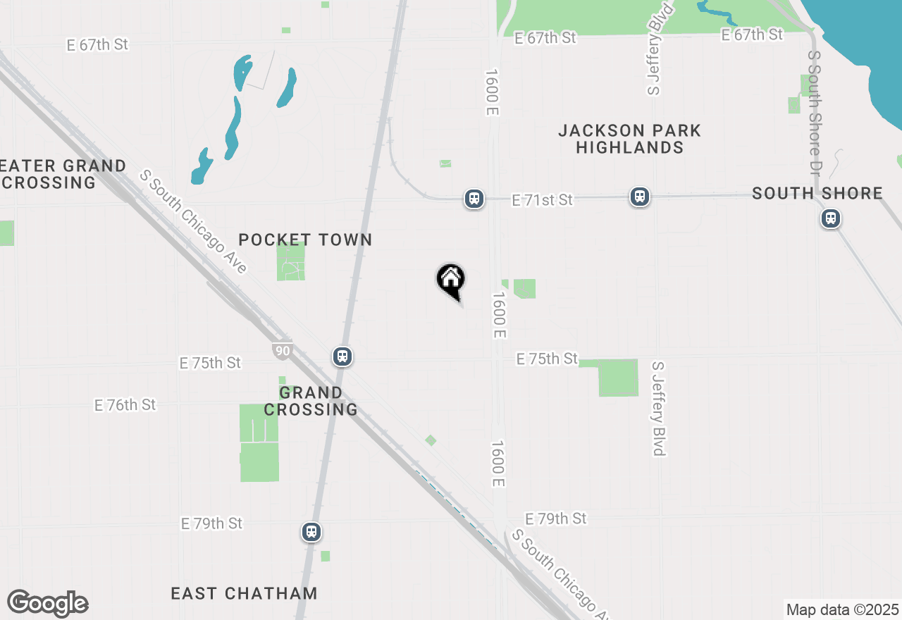 Map of 7344 S Blackstone Avenue #1, Chicago, IL 60619