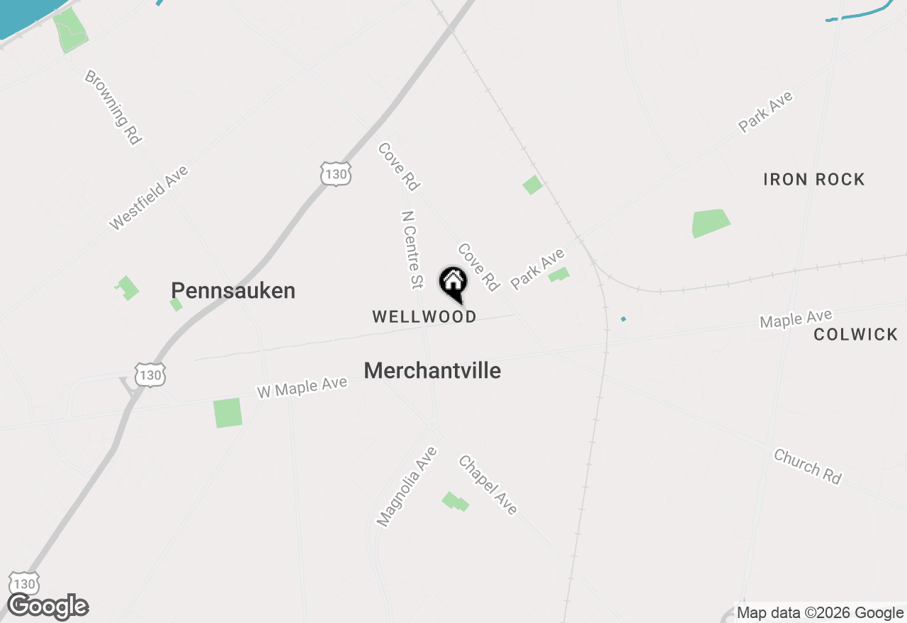 Map of 33 E Chestnut Avenue, Merchantville, NJ 08109
