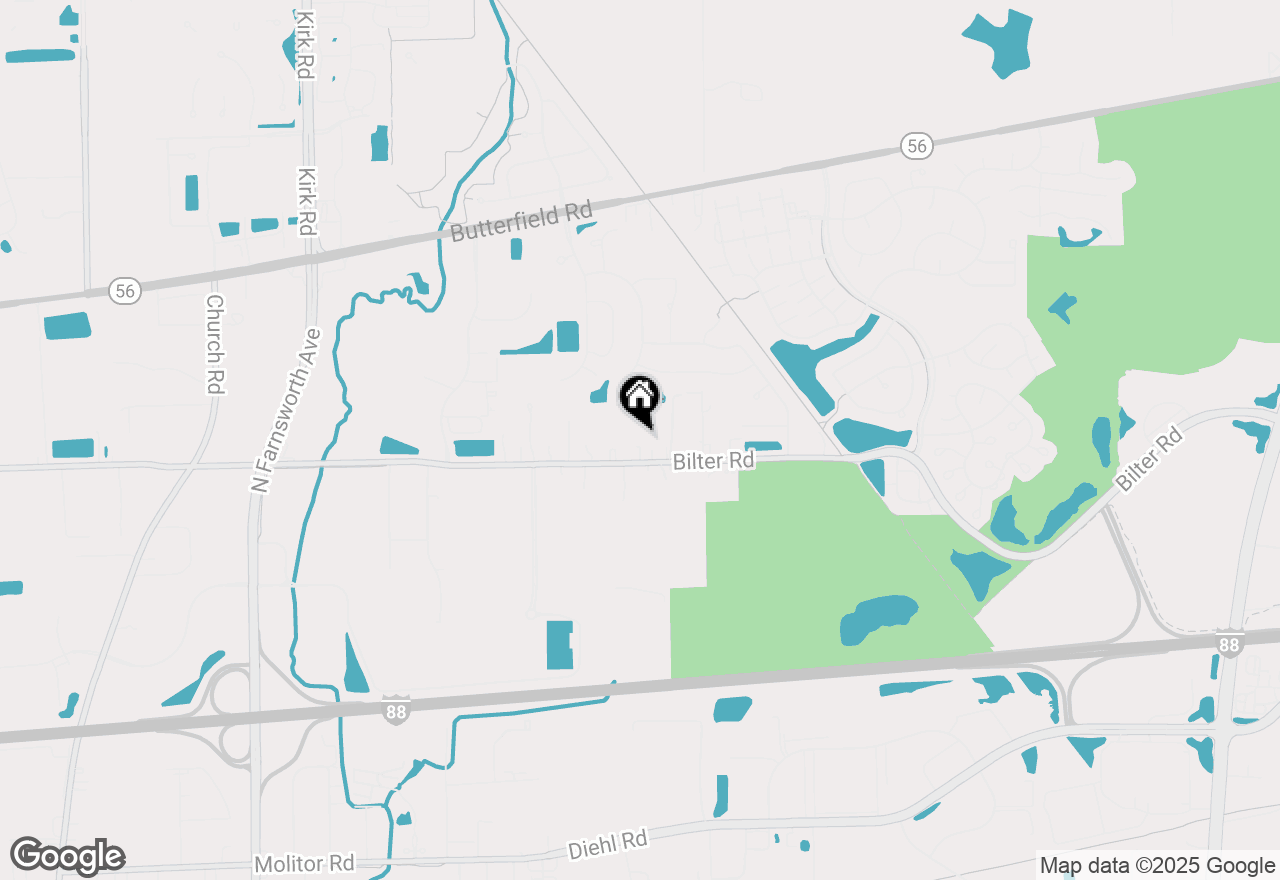 Map of 2086 Bilter Road, Aurora, IL 60502