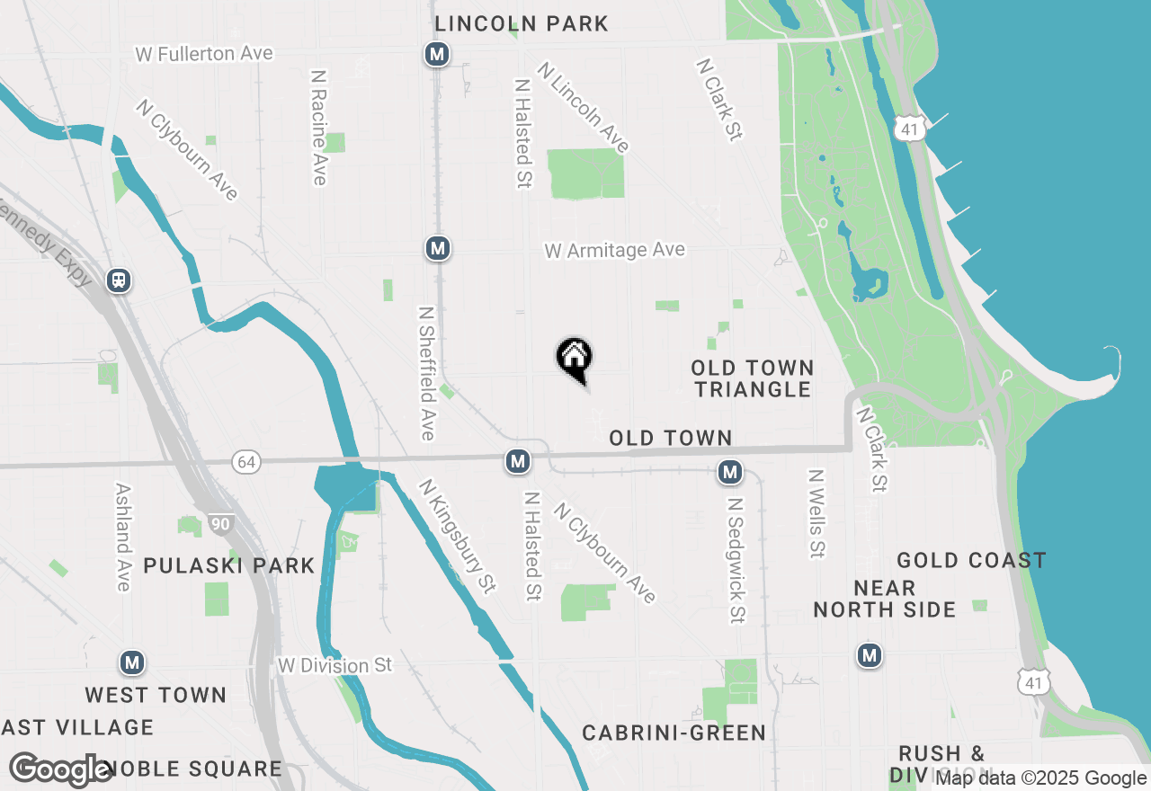 Map of 1708 N Orchard Street #A, Chicago, IL 60614