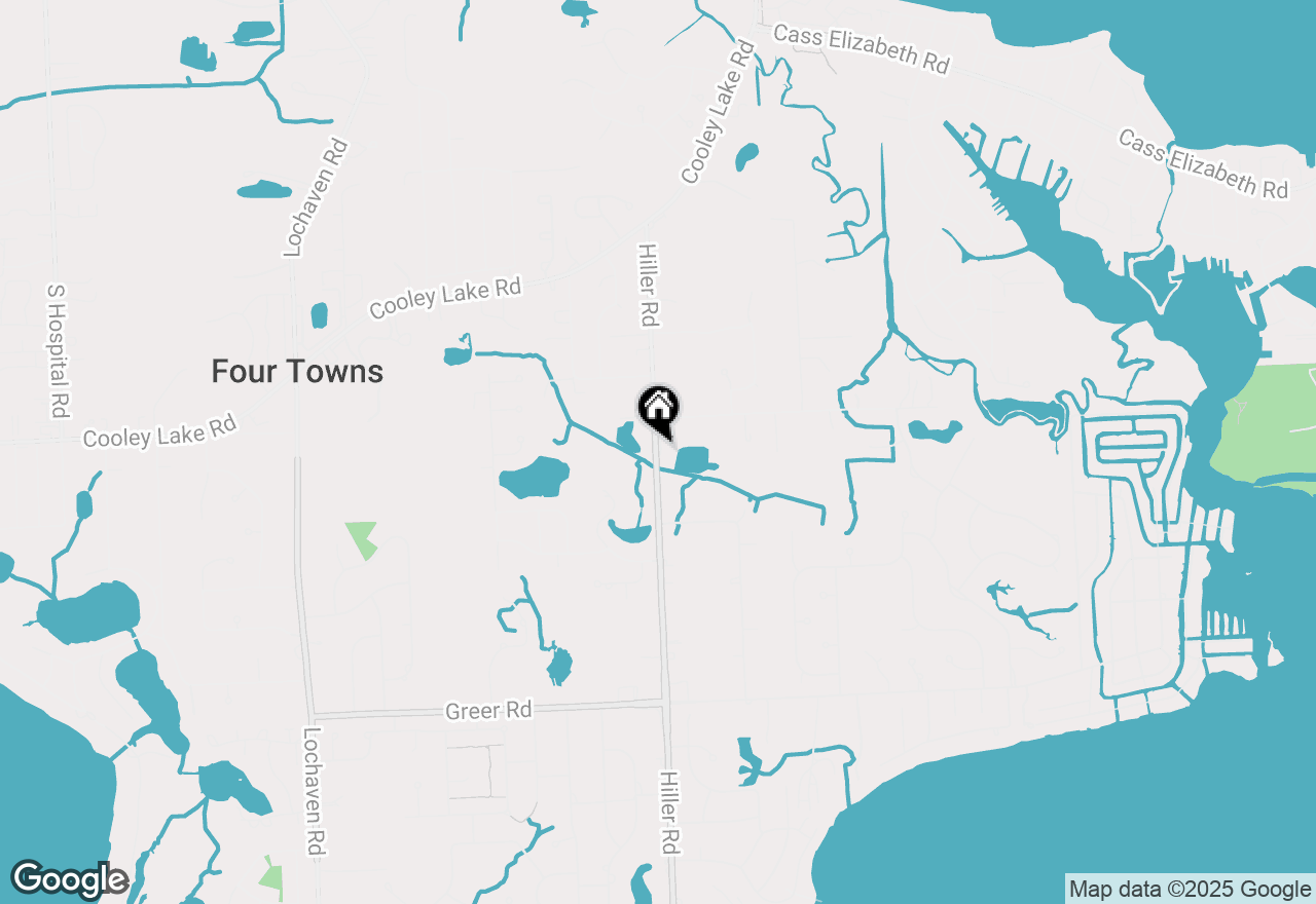 Map of 1525 Hiller Road, West Bloomfield, MI 48324