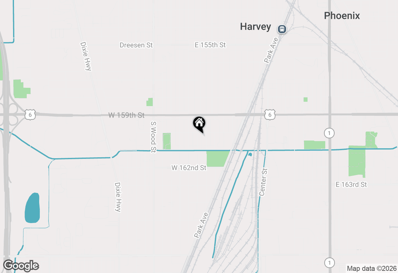 Map of 16007 Vine Avenue, Harvey, IL 60426