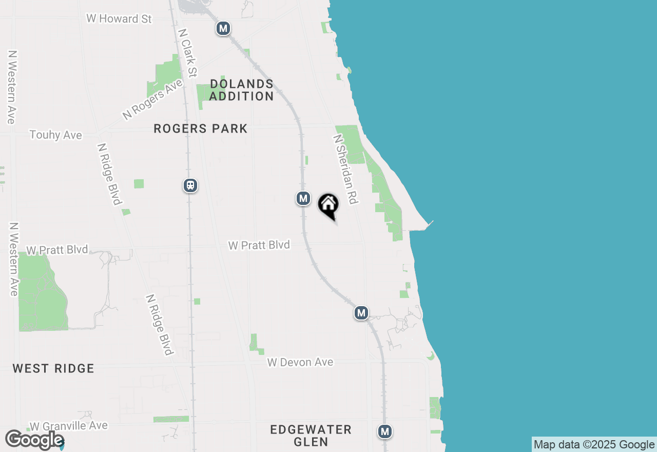 Map of 6836 N Lakewood Avenue #G, Chicago, IL 60626