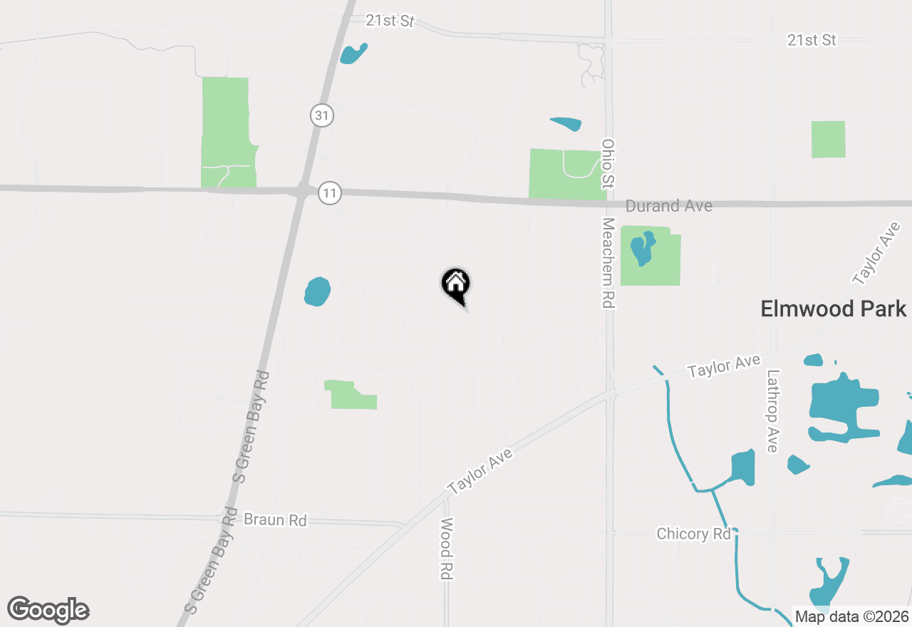 Map of 5432 Wakefield Ave, Mount Pleasant, WI 53406