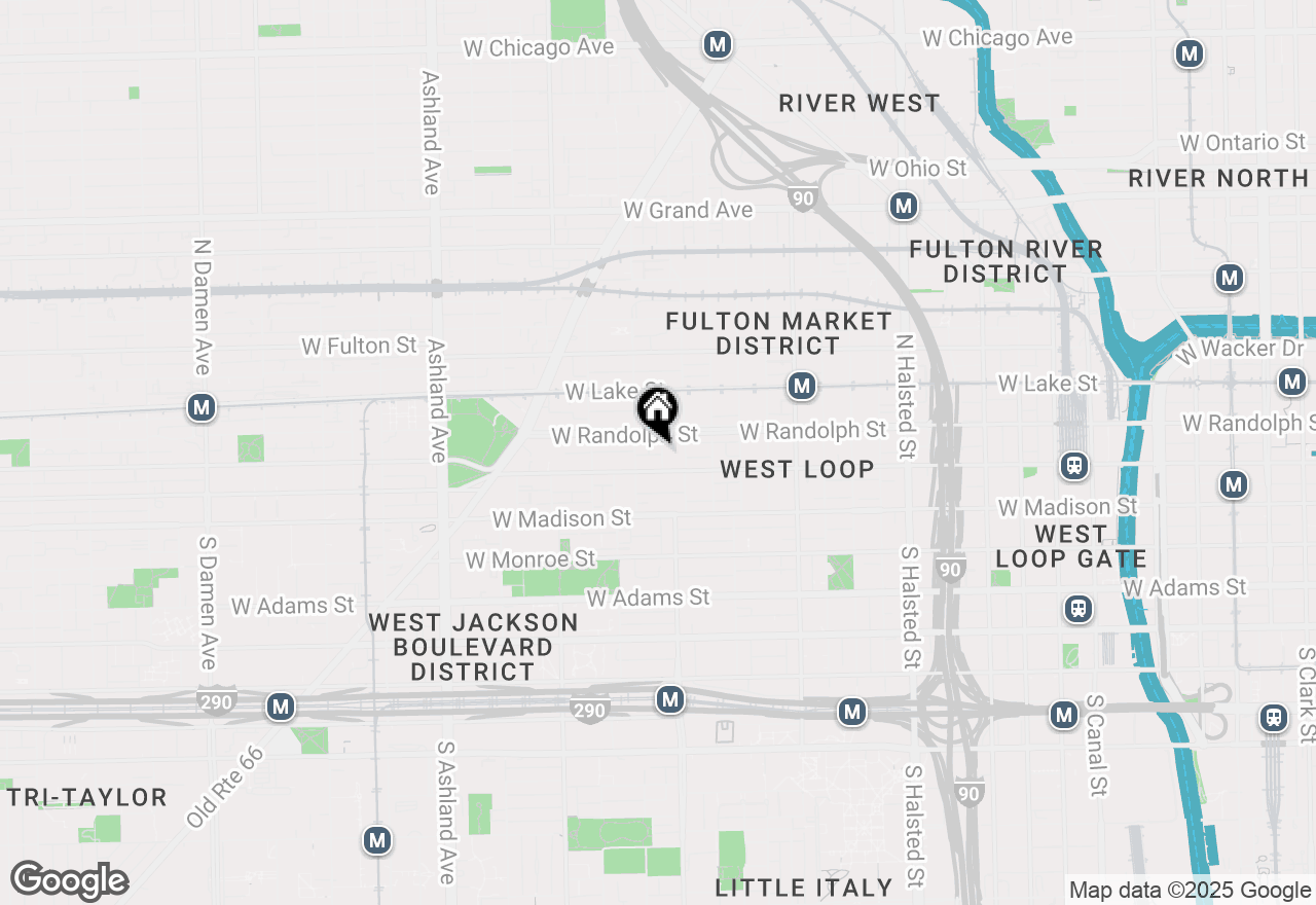 Map of 116 N Willard Court #PH01, Chicago, IL 60607