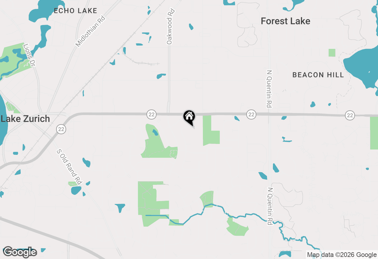 Map of 1045 Browning Lane, Lake Zurich, IL 60047